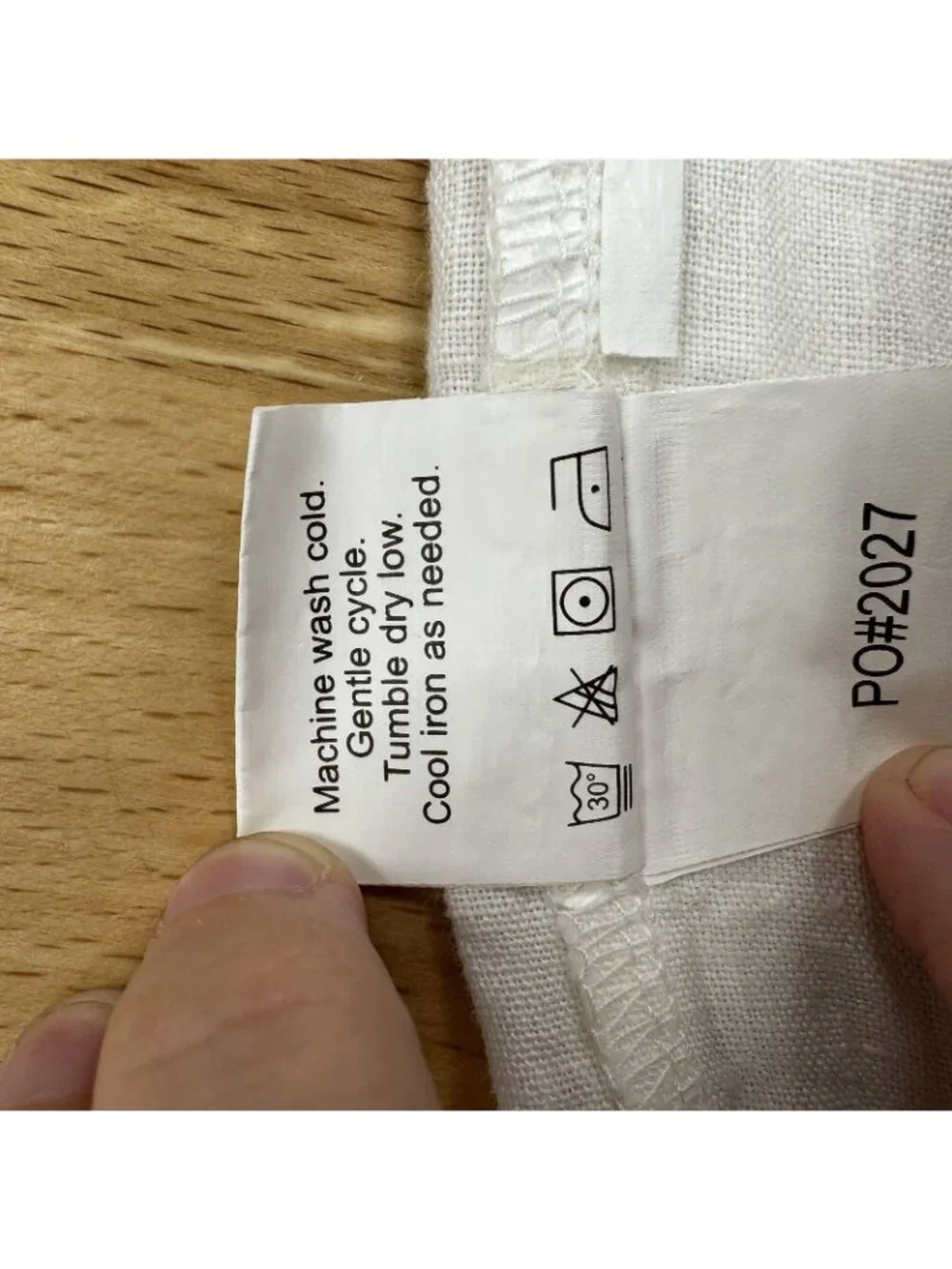 Quince European Linen Pillow Shams - Set of Two - Sand - Standard Size - NEW